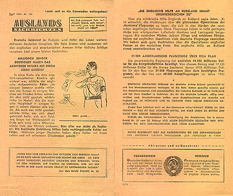 Flugblatt 2. Weltkrieg