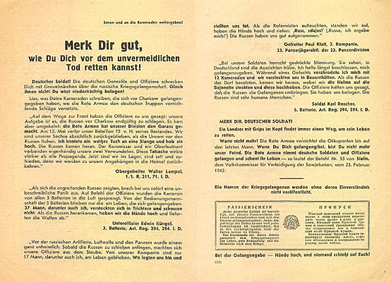 Flugblatt 2. Weltkrieg