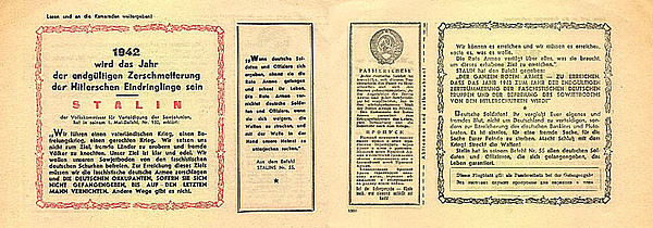 Flugblatt 2. Weltkrieg