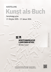 Plakat der Ausstellung: "Kunst als Buch"