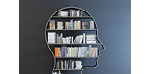Vorschaubild zur Vortragsreihe Sammeln?!: Ein Bücherregal in Form eines Kopfes, darin mehrere Bücher