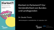 Verlinkung zum Vortrag von Claudia Thoms auf der Internetseite der Gerda Henkel Stiftung