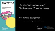 Verlinkung zum Vortrag von Doktor Ulrich Baumgärtner auf die Internetseite der Gerda Henkel Stiftung