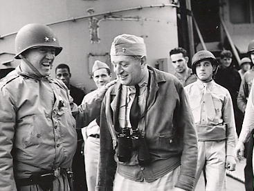 US GenMaj Patton (l) - CAdm Hewitt  (r)